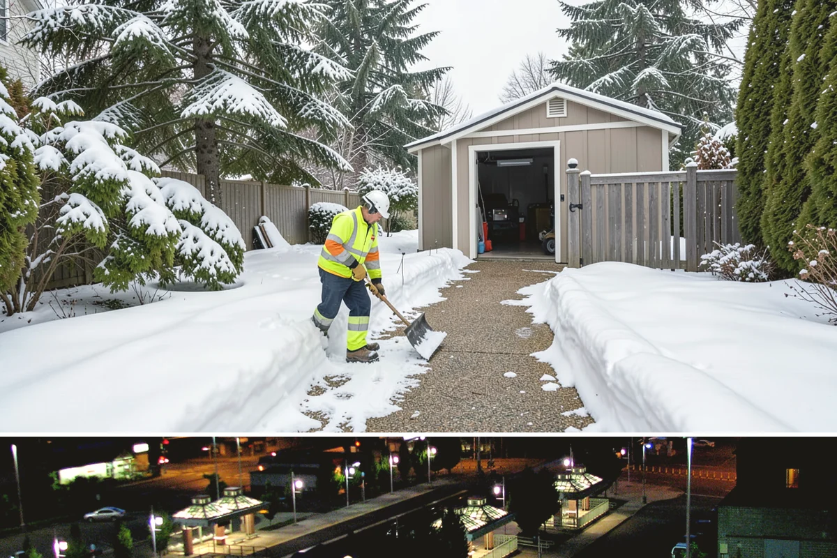 Parking Lot Plowing in Auburn, King County, WA - Book plowing before the November-through-February window when lowland Arctic outbreaks are most likely.