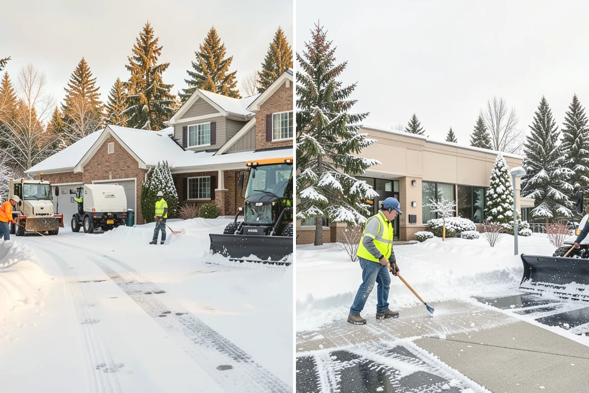 Parking Lot Plowing in Black Diamond, King County, WA - We map your lot and set snow-stacking corners during a pre-season site walk