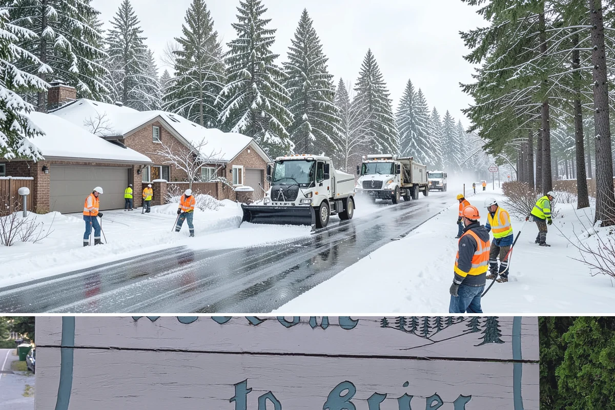 Parking Lot Plowing in Brier, Snohomish County, WA - Book plowing before the November-through-February window when lowland Arctic outbreaks are most likely.