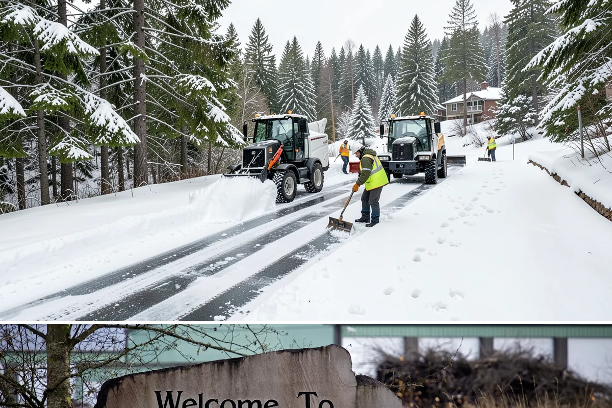 Parking Lot Plowing in Buckley, Pierce County, WA - Book plowing before the November-through-February window when lowland Arctic outbreaks are most likely.