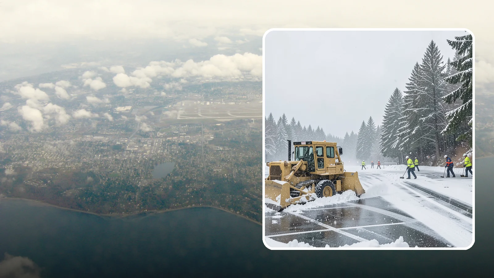 Parking Lot Plowing in Burien, King County, WA - When a Puget Sound cold snap drops several inches overnight, our plows clear your entire lot before the morning rush.