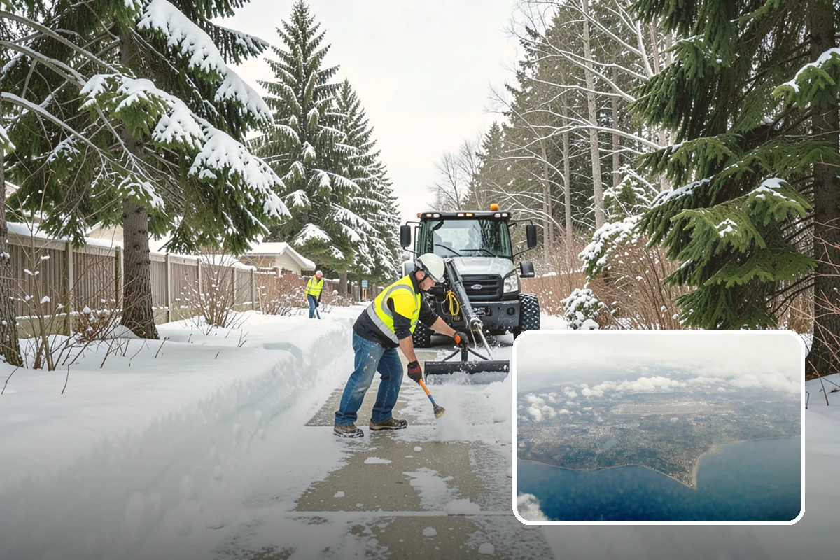 Parking Lot Plowing in Burien, King County, WA - Full-lot clearing before opening hours