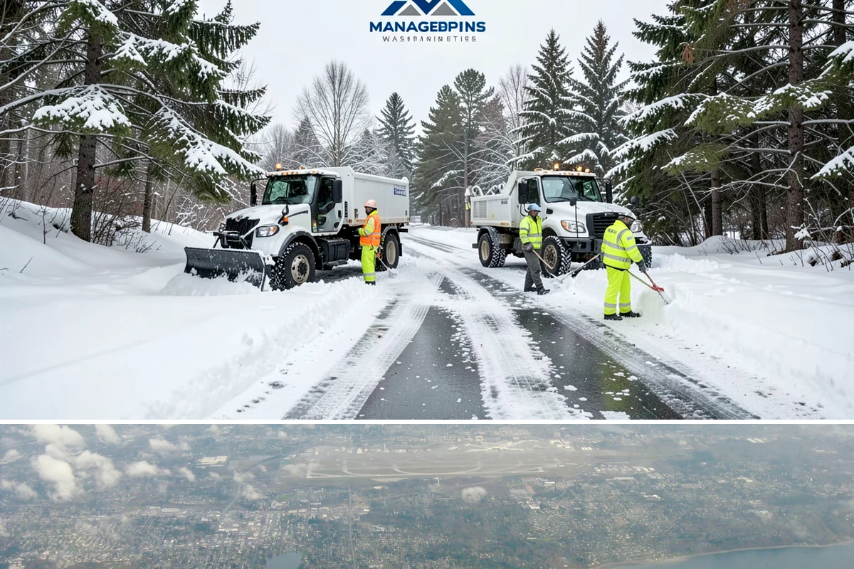 Parking Lot Plowing in Burien, King County, WA - Book plowing before the November-through-February window when lowland Arctic outbreaks are most likely.