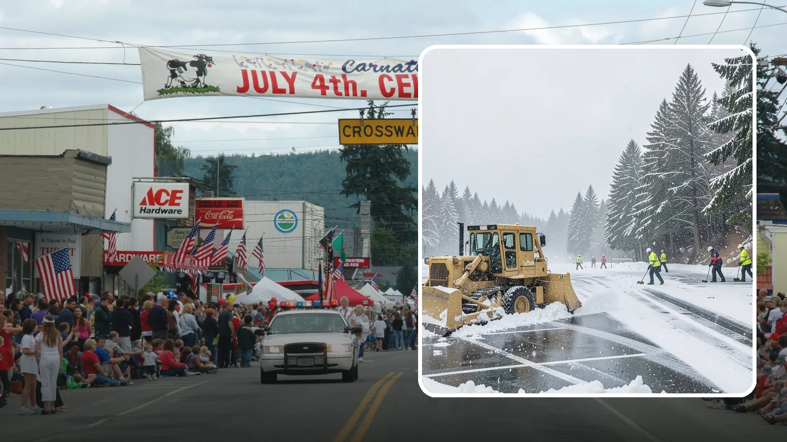 Parking Lot Plowing in Carnation, King County, WA - When a Puget Sound cold snap drops several inches overnight, our plows clear your entire lot before the morning rush.