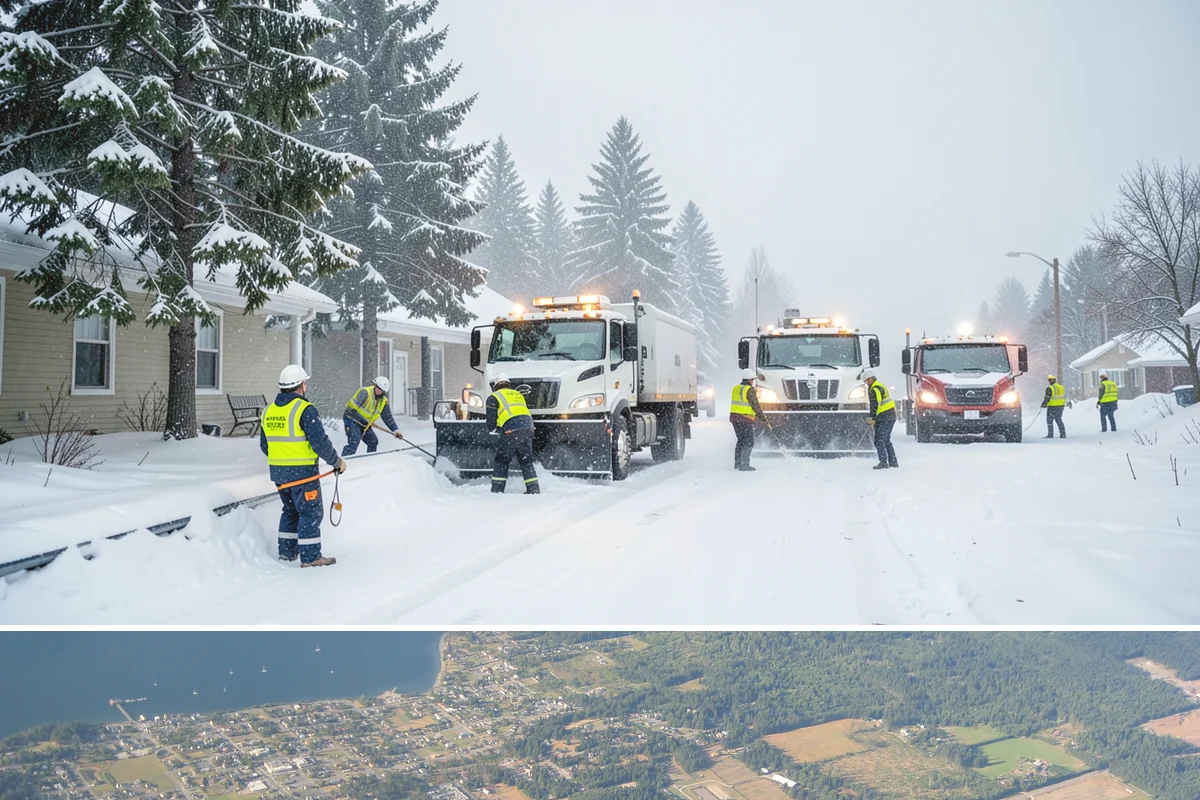 Parking Lot Plowing in Coupeville, Island County, WA - Book plowing before the November-through-February window when lowland Arctic outbreaks are most likely.