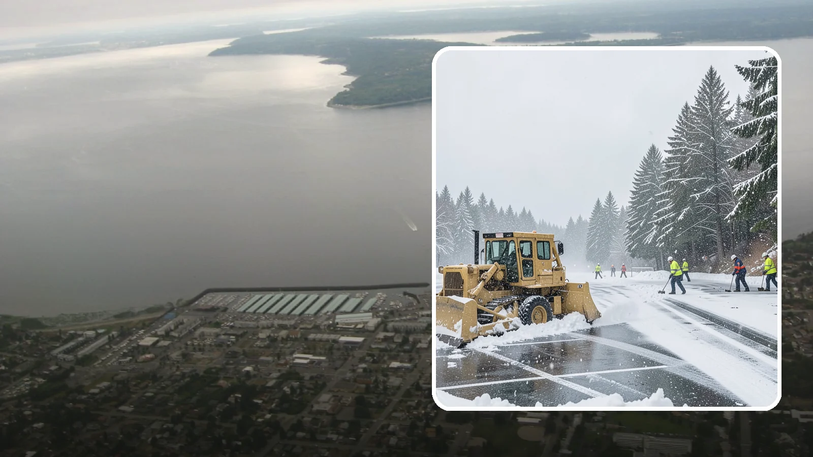 Parking Lot Plowing in Des Moines, King County, WA - When a Puget Sound cold snap drops several inches overnight, our plows clear your entire lot before the morning rush.