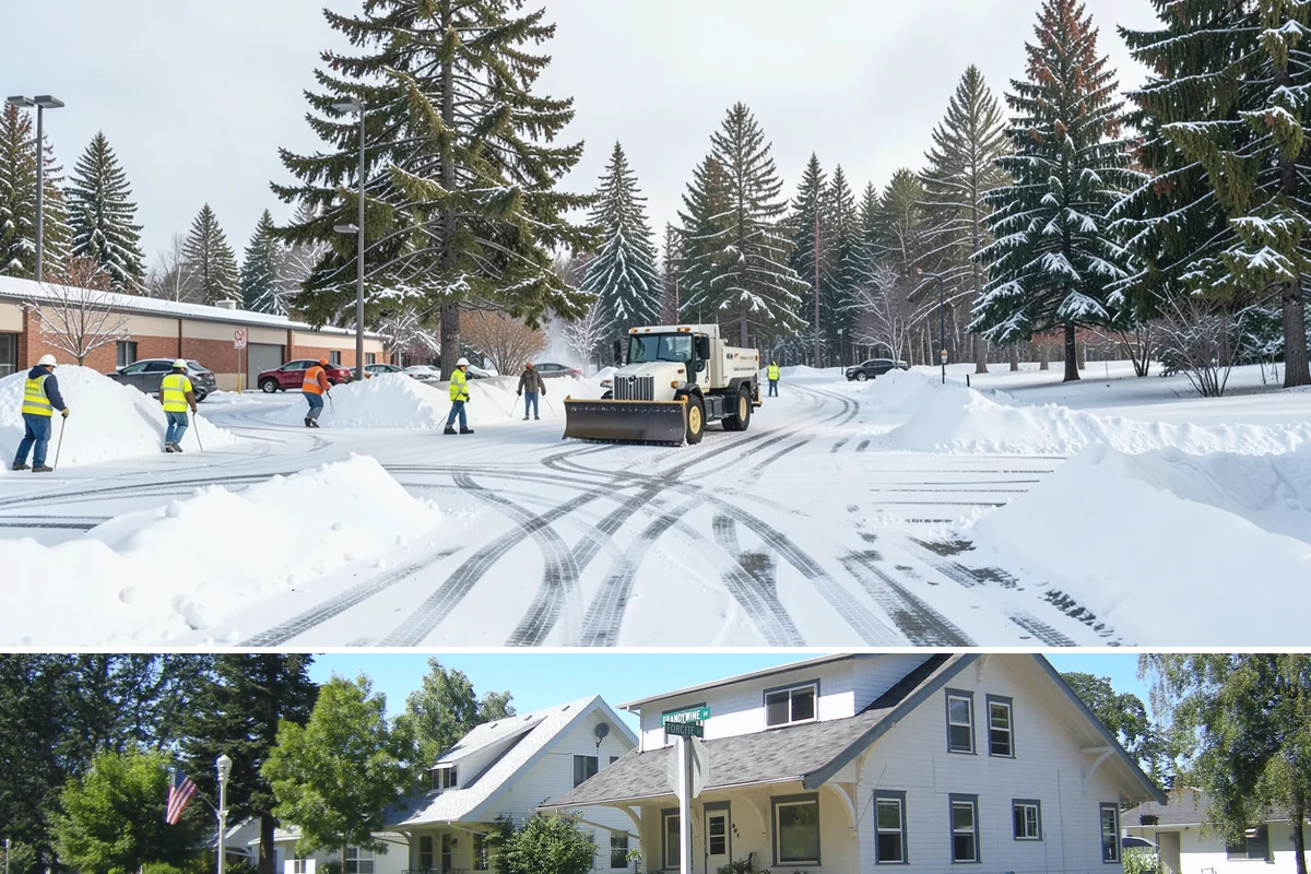 Parking Lot Plowing in DuPont, Pierce County, WA - Book plowing before the November-through-February window when lowland Arctic outbreaks are most likely.