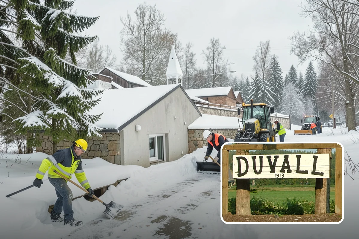 Parking Lot Plowing in Duvall, King County, WA - Full-lot clearing before opening hours
