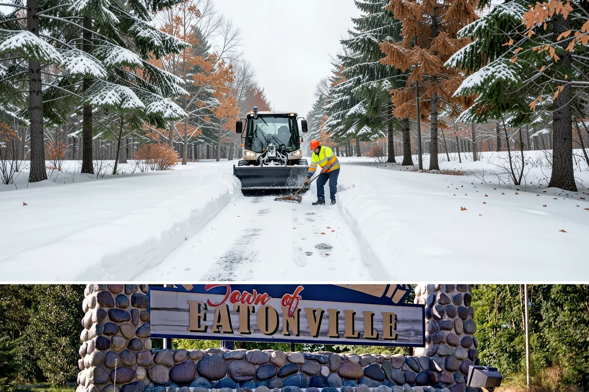 Parking Lot Plowing in Eatonville, Pierce County, WA - Book plowing before the November-through-February window when lowland Arctic outbreaks are most likely.