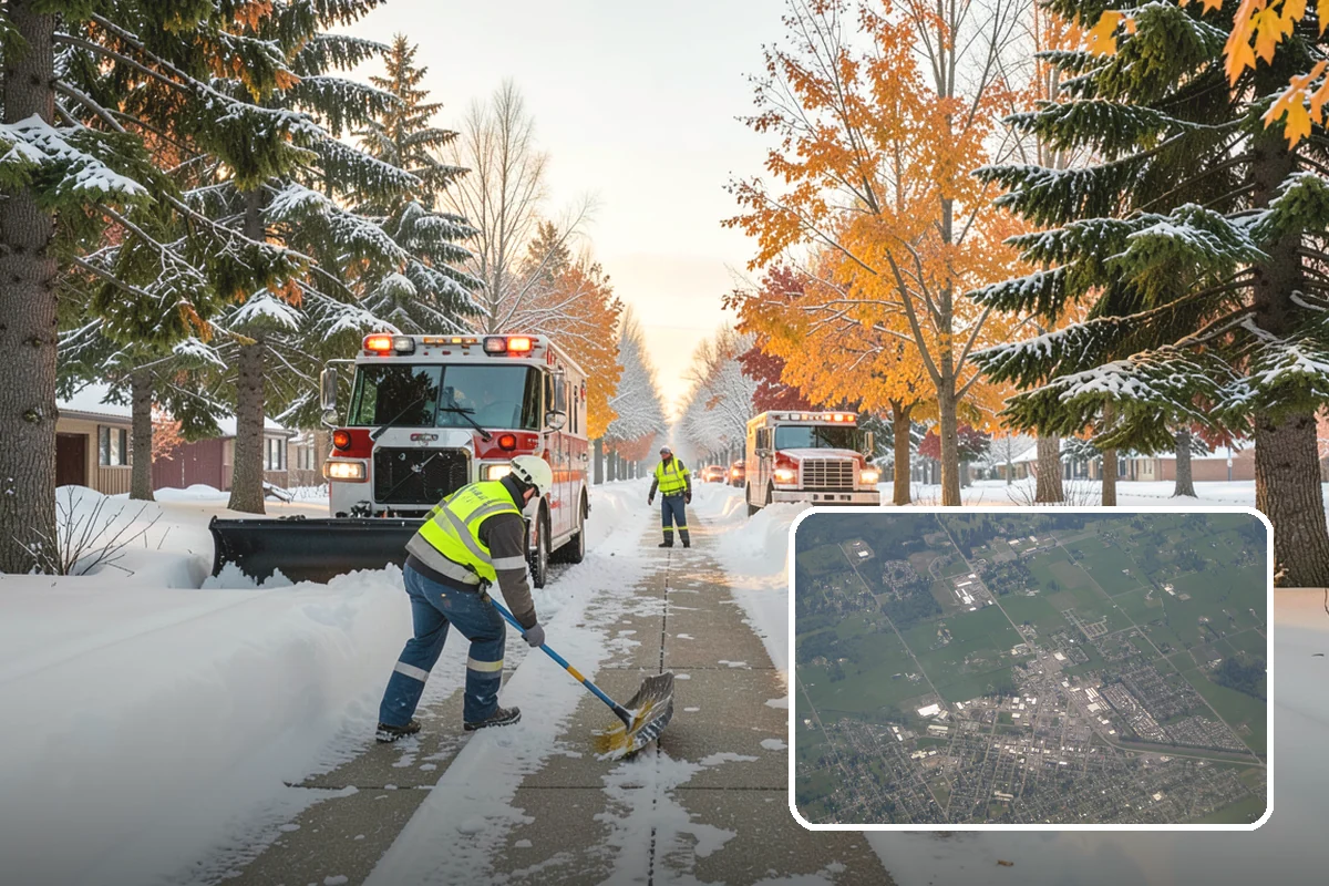 Parking Lot Plowing in Enumclaw, King County, WA - Full-lot clearing before opening hours