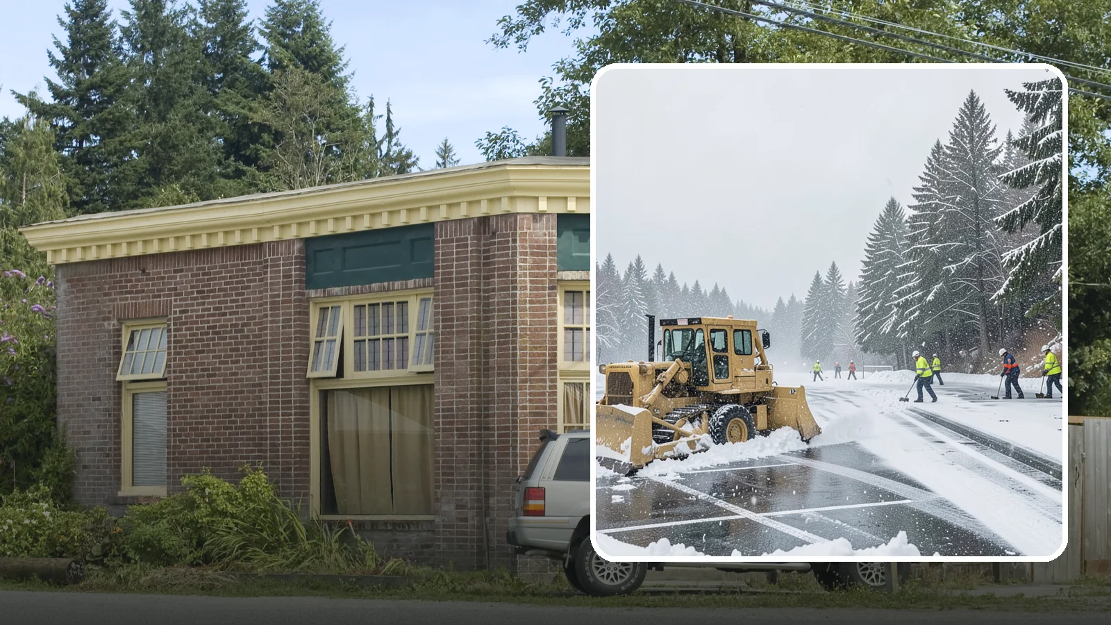 Parking Lot Plowing in Hamilton, Skagit County, WA - When a Puget Sound cold snap drops several inches overnight, our plows clear your entire lot before the morning rush.
