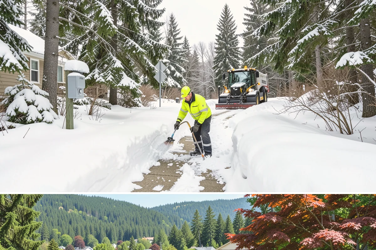 Parking Lot Plowing in Index, Snohomish County, WA - Book plowing before the November-through-February window when lowland Arctic outbreaks are most likely.
