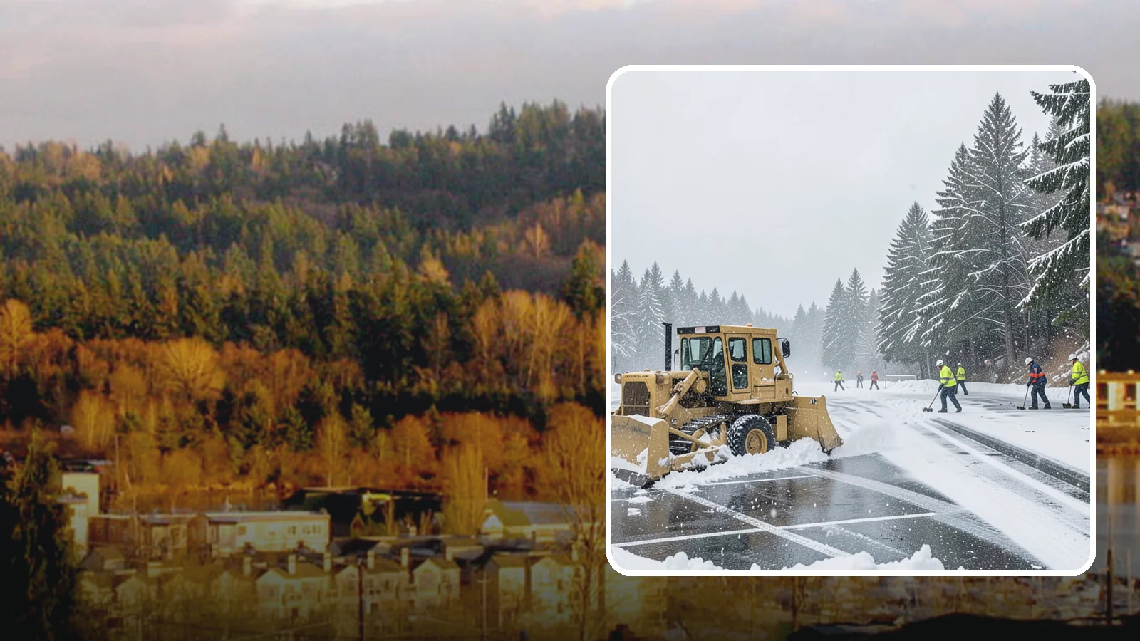 Parking Lot Plowing in Kenmore, King County, WA - When a Puget Sound cold snap drops several inches overnight, our plows clear your entire lot before the morning rush.