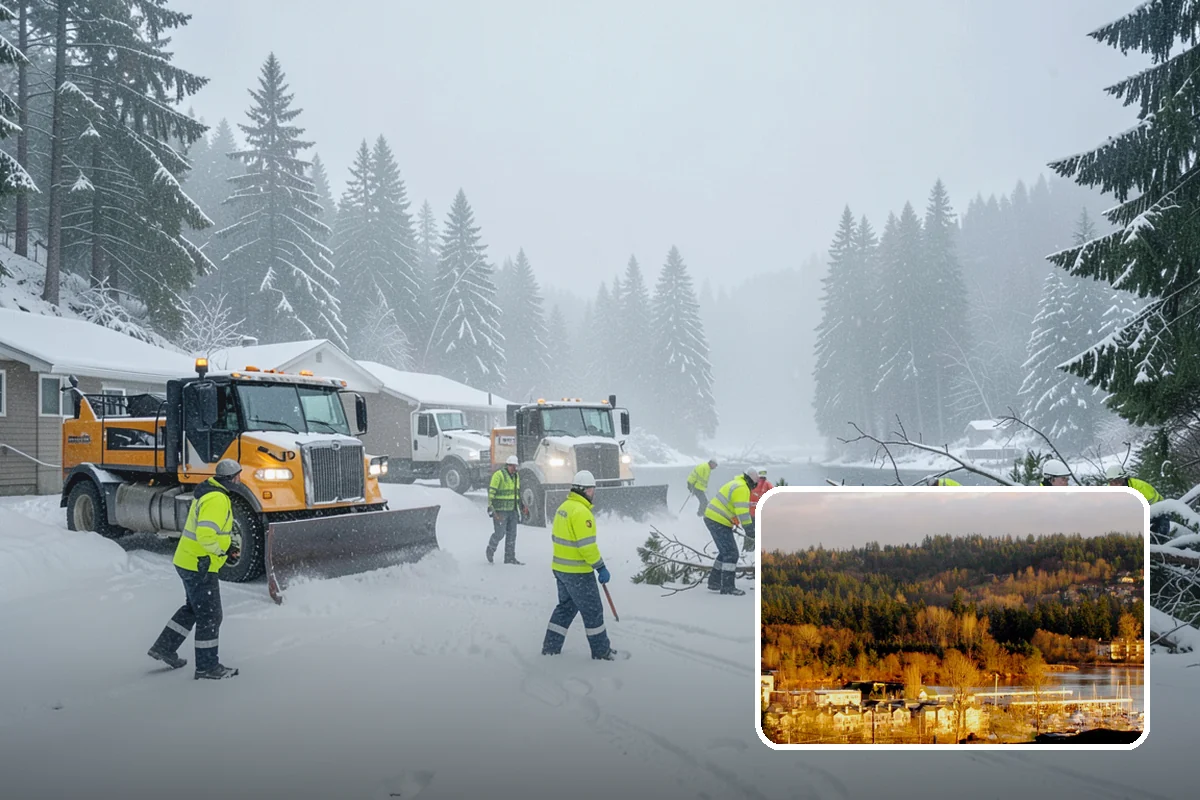 Parking Lot Plowing in Kenmore, King County, WA - Full-lot clearing before opening hours