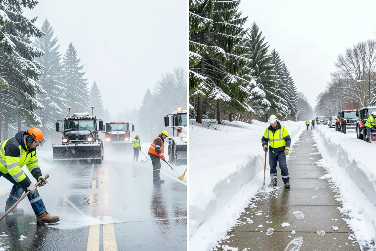 Parking Lot Plowing in Kenmore, King County, WA - We map your lot and set snow-stacking corners during a pre-season site walk