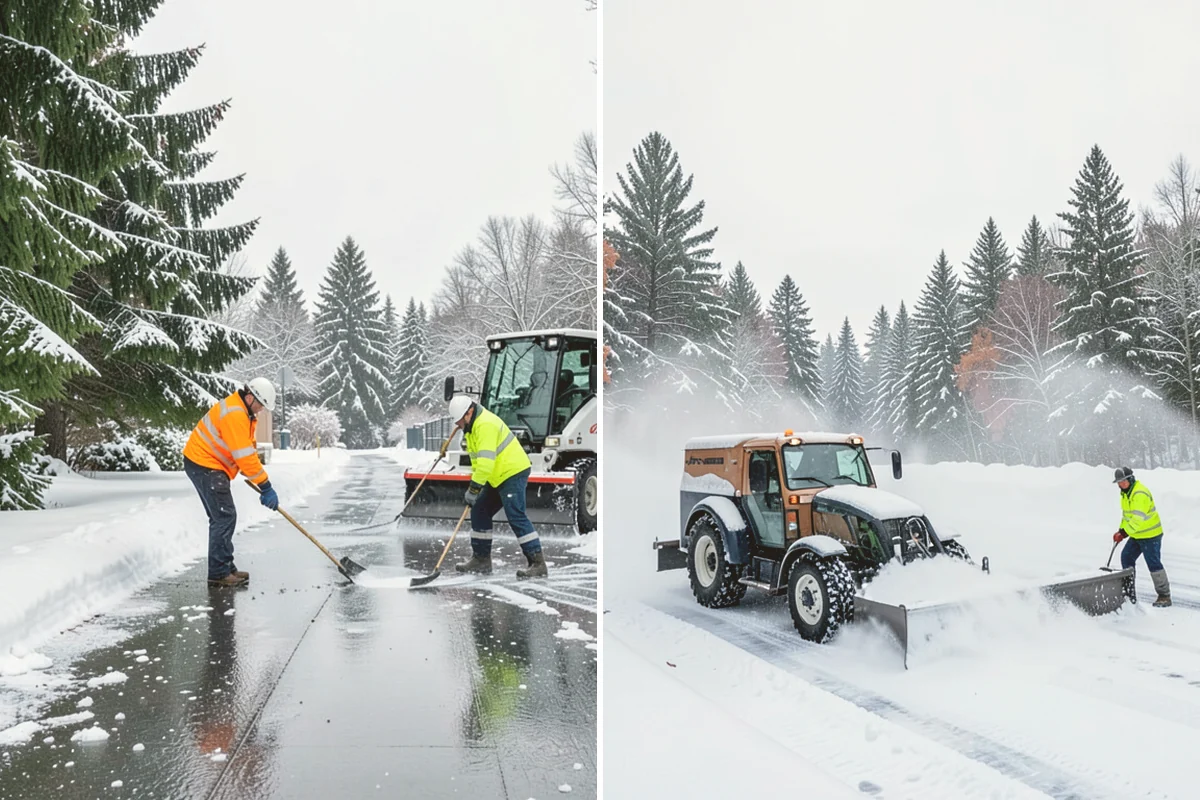 Parking Lot Plowing in Kirkland, King County, WA - We map your lot and set snow-stacking corners during a pre-season site walk