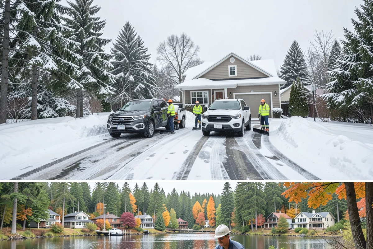 Parking Lot Plowing in La Conner, Skagit County, WA - Book plowing before the November-through-February window when lowland Arctic outbreaks are most likely.