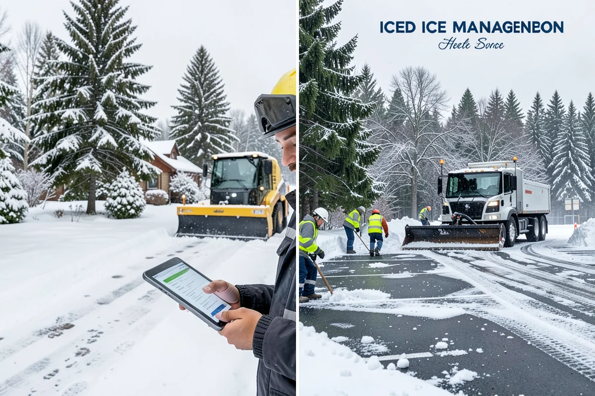 Parking Lot Plowing in Lyman, Skagit County, WA - We map your lot and set snow-stacking corners during a pre-season site walk