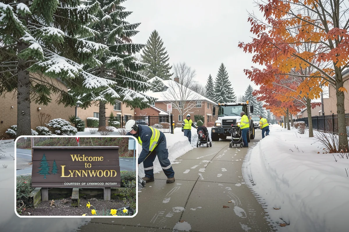 Parking Lot Plowing in Lynnwood, Snohomish County, WA - Full-lot clearing before opening hours
