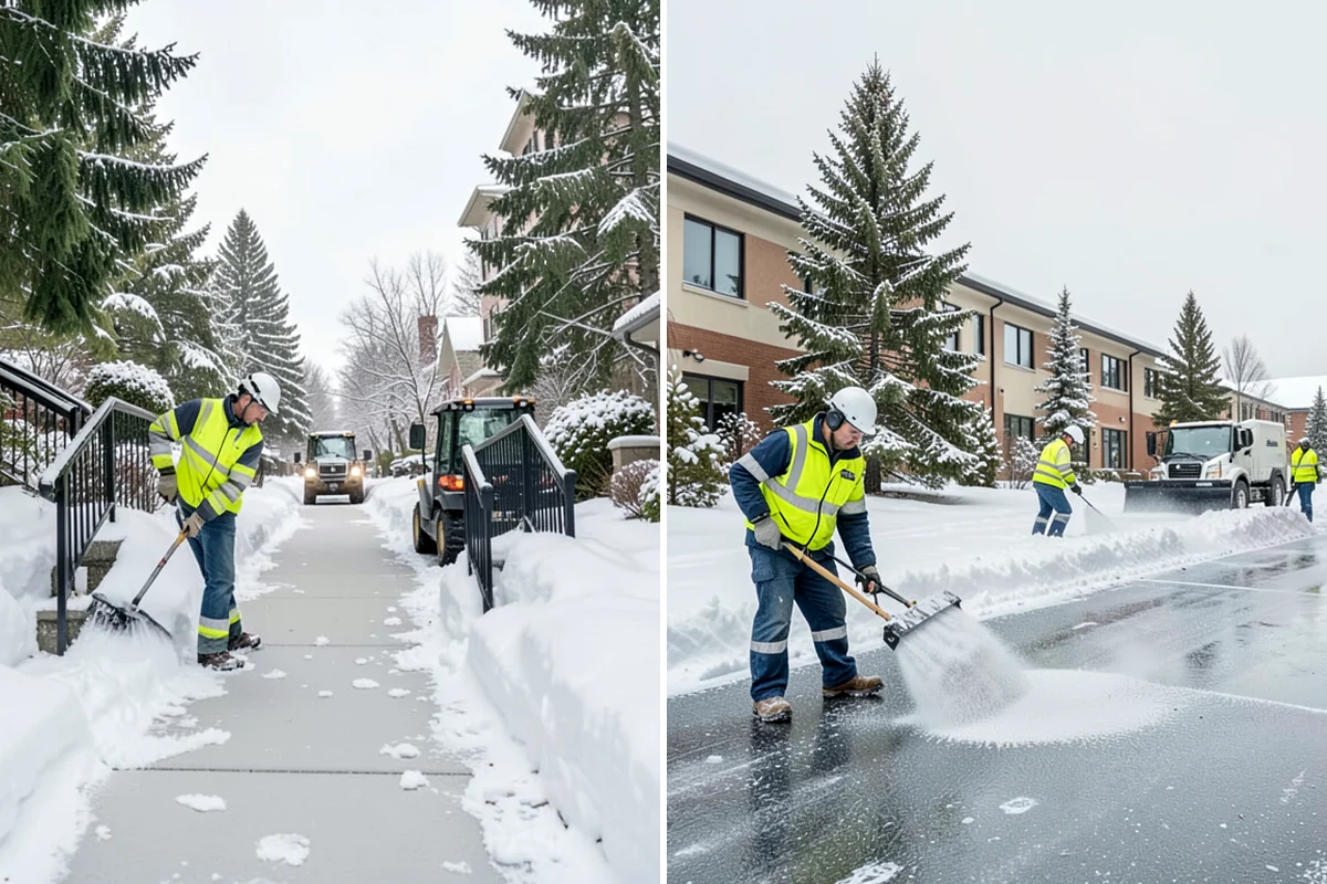 Parking Lot Plowing in Maple Valley, King County, WA - We map your lot and set snow-stacking corners during a pre-season site walk