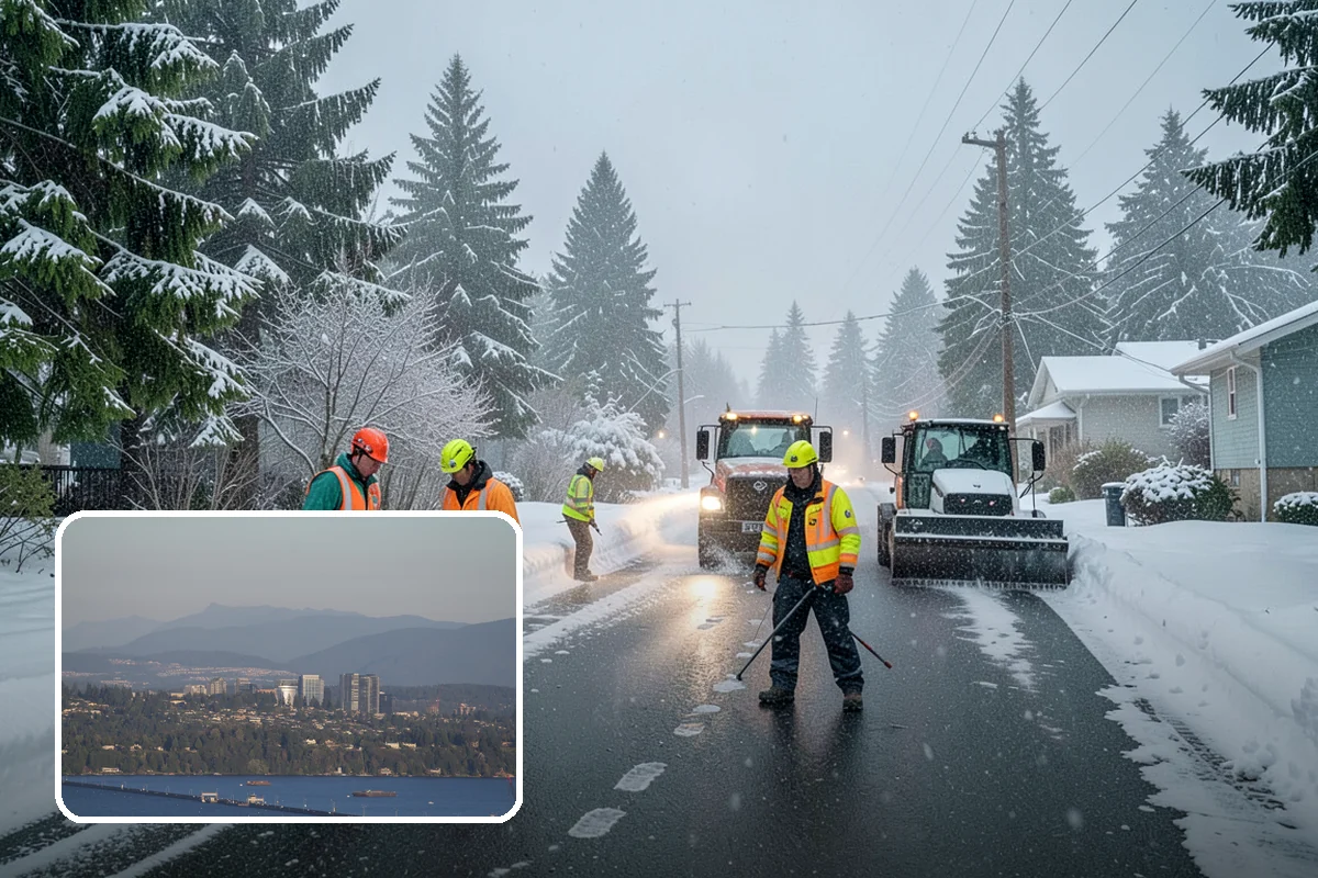 Parking Lot Plowing in Medina, King County, WA - Full-lot clearing before opening hours