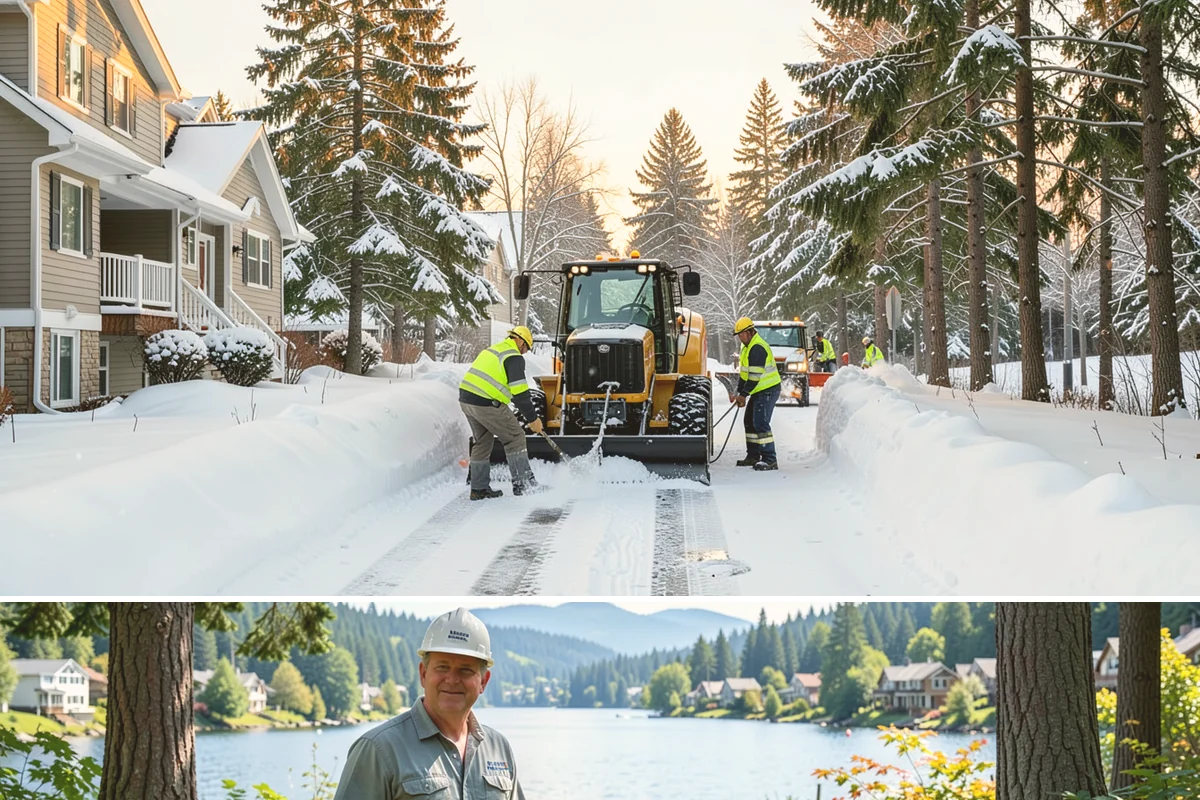 Parking Lot Plowing in Milton, King County, WA - Book plowing before the November-through-February window when lowland Arctic outbreaks are most likely.