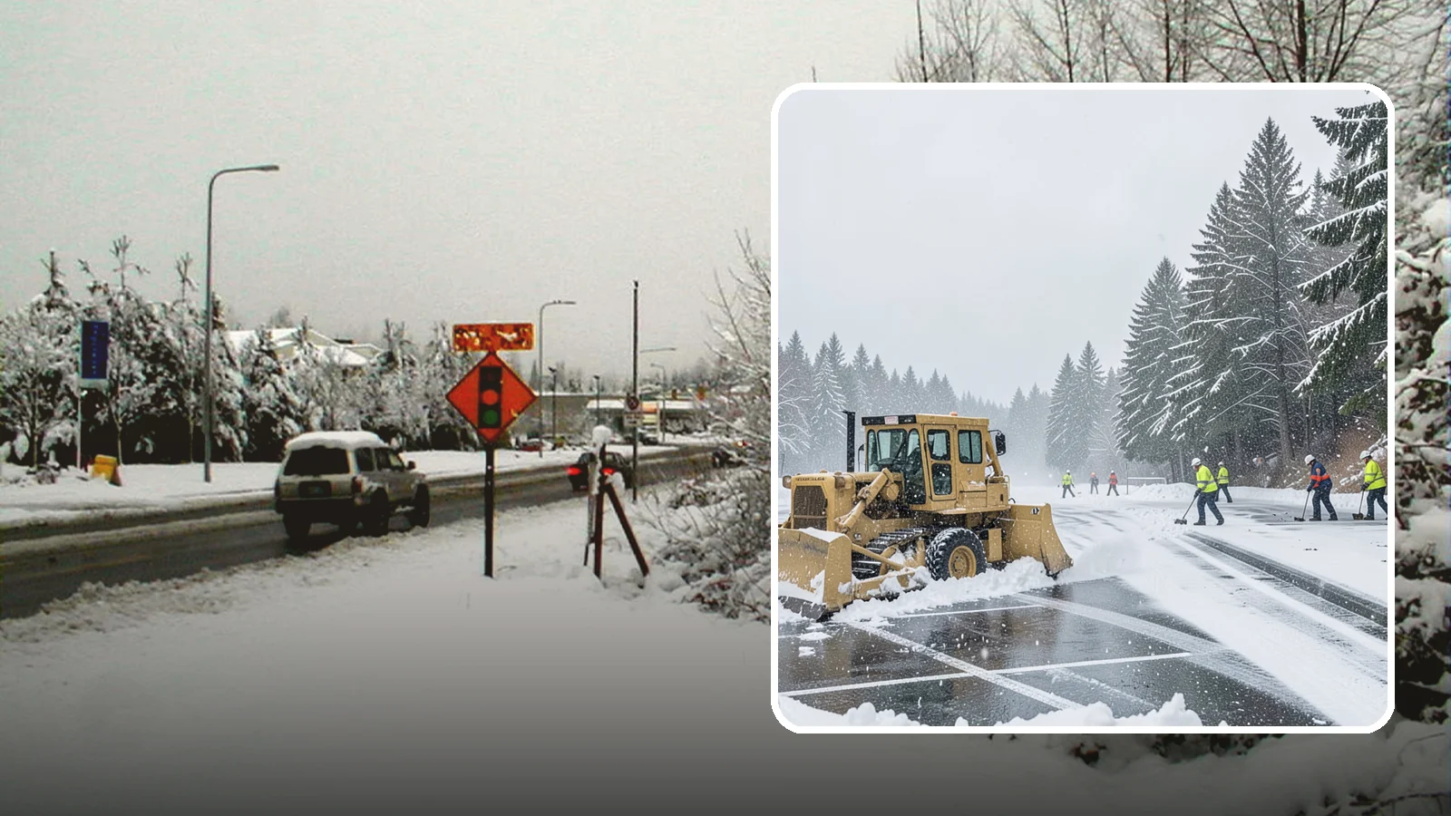 Parking Lot Plowing in Newcastle, King County, WA - When a Puget Sound cold snap drops several inches overnight, our plows clear your entire lot before the morning rush.