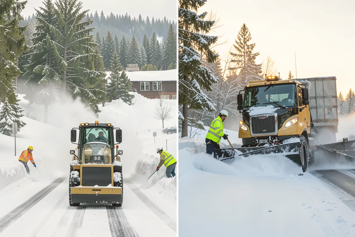 Parking Lot Plowing in Newcastle, King County, WA - We map your lot and set snow-stacking corners during a pre-season site walk