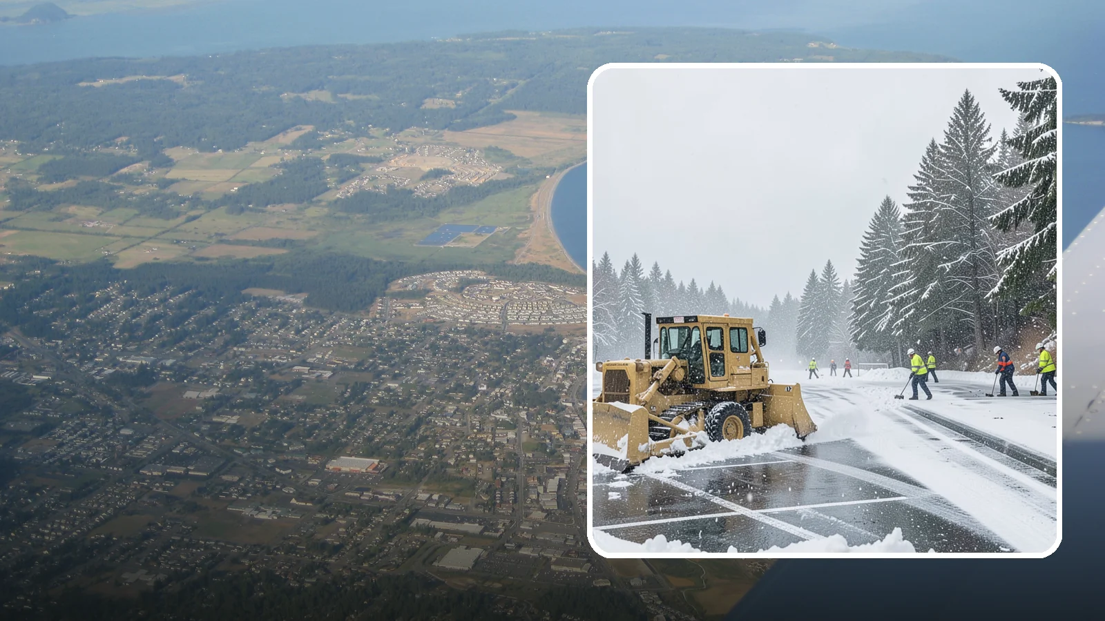 Parking Lot Plowing in Oak Harbor, Island County, WA - When a Puget Sound cold snap drops several inches overnight, our plows clear your entire lot before the morning rush.