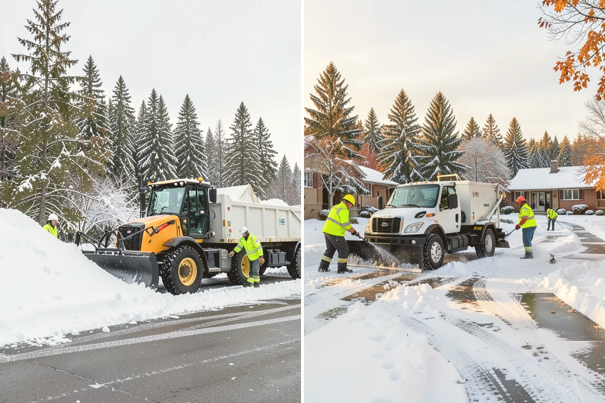 Parking Lot Plowing in Orting, Pierce County, WA - We map your lot and set snow-stacking corners during a pre-season site walk