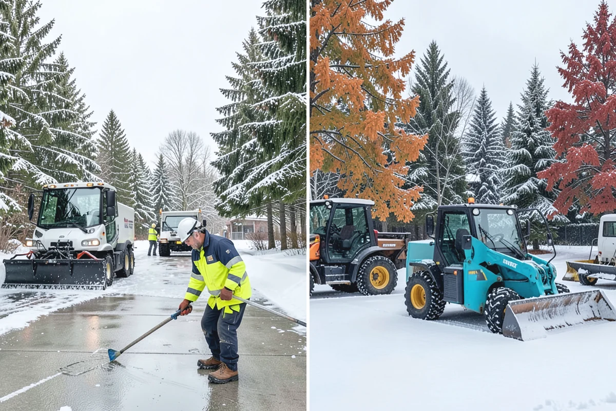 Parking Lot Plowing in Renton, King County, WA - We map your lot and set snow-stacking corners during a pre-season site walk