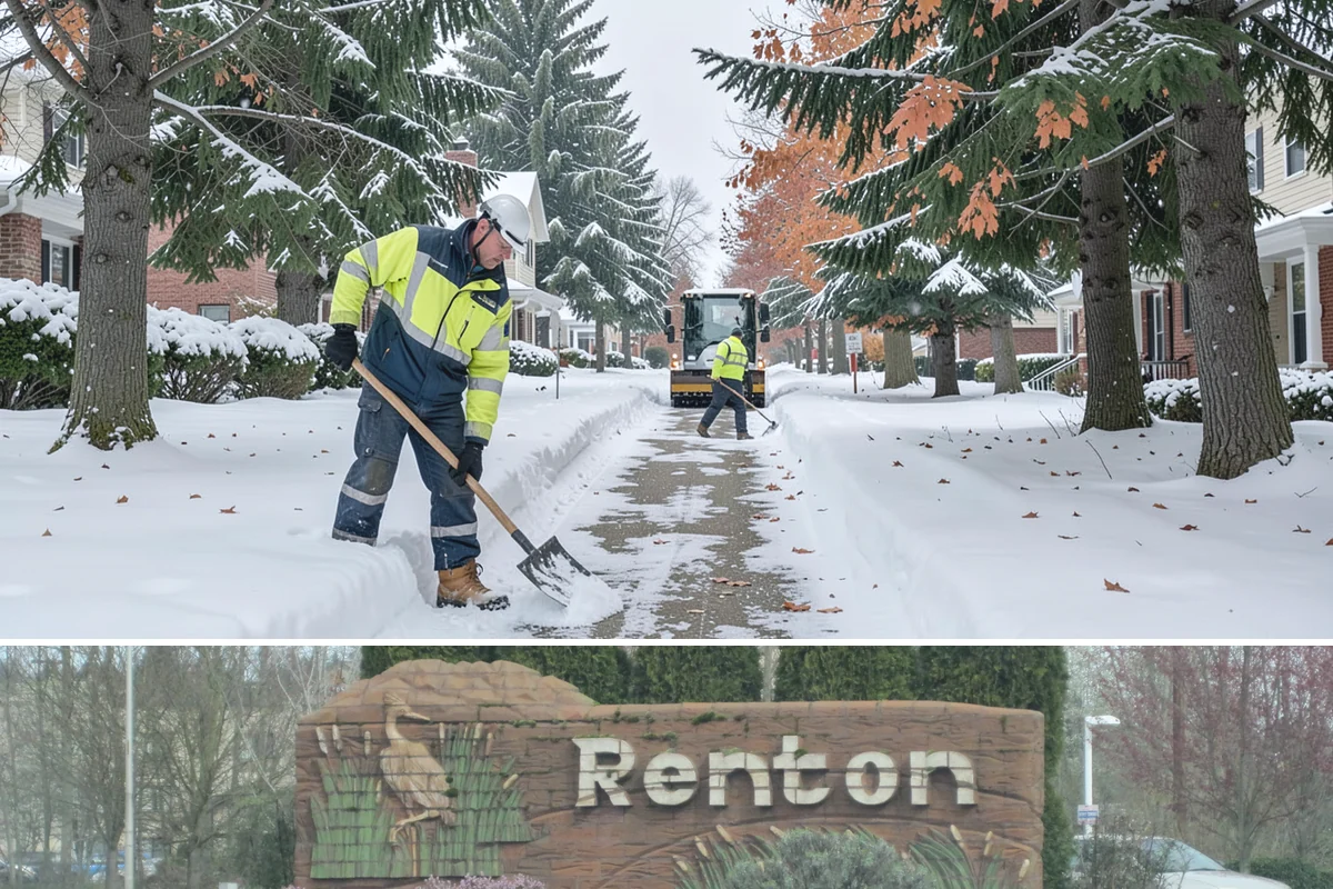 Parking Lot Plowing in Renton, King County, WA - Book plowing before the November-through-February window when lowland Arctic outbreaks are most likely.
