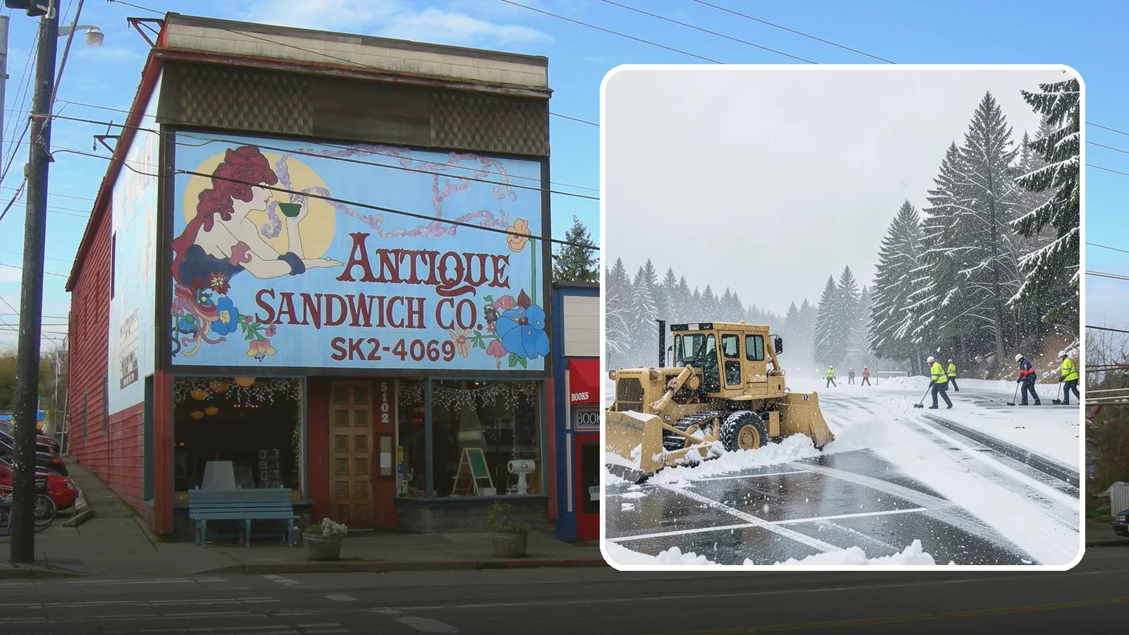 Parking Lot Plowing in Ruston, Pierce County, WA - When a Puget Sound cold snap drops several inches overnight, our plows clear your entire lot before the morning rush.