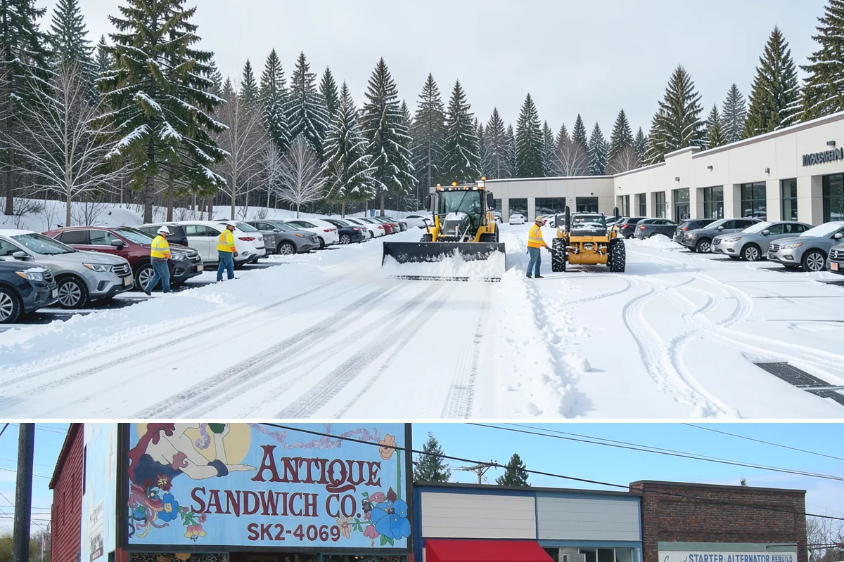 Parking Lot Plowing in Ruston, Pierce County, WA - Book plowing before the November-through-February window when lowland Arctic outbreaks are most likely.