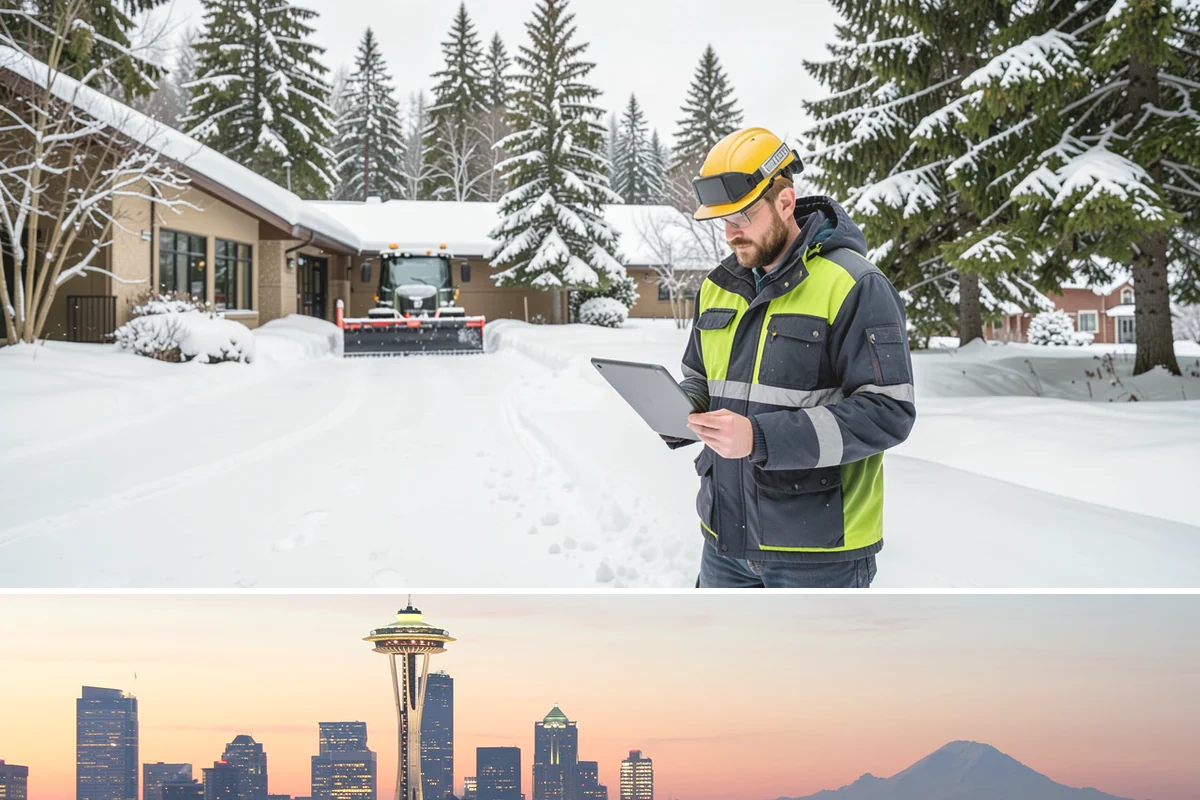 Parking Lot Plowing in Seattle, King County, WA - Book plowing before the November-through-February window when lowland Arctic outbreaks are most likely.