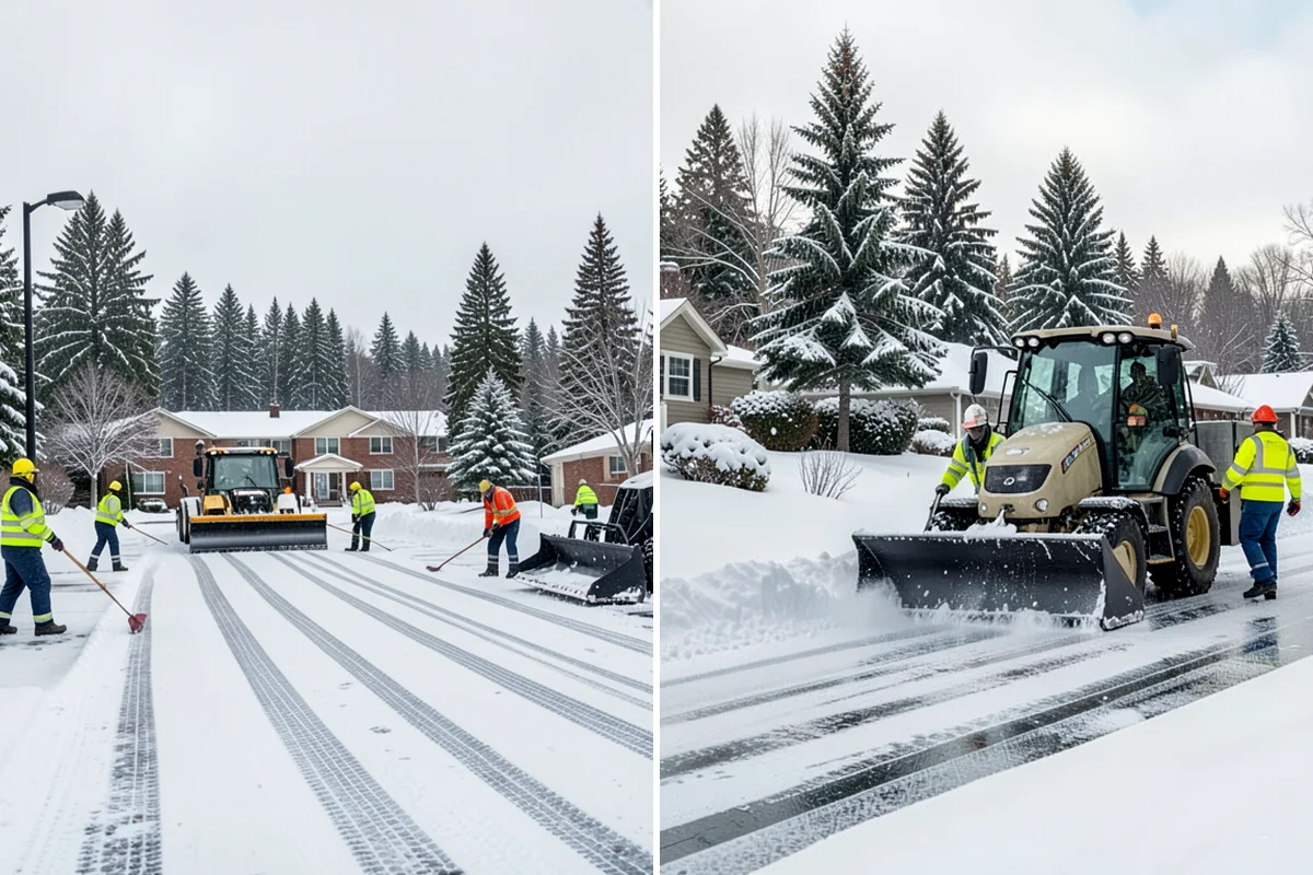 Parking Lot Plowing in Shoreline, King County, WA - We map your lot and set snow-stacking corners during a pre-season site walk