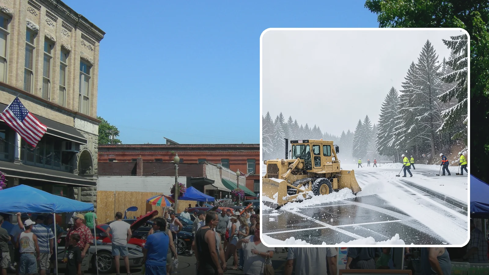Parking Lot Plowing in Snohomish, Snohomish County, WA - When a Puget Sound cold snap drops several inches overnight, our plows clear your entire lot before the morning rush.