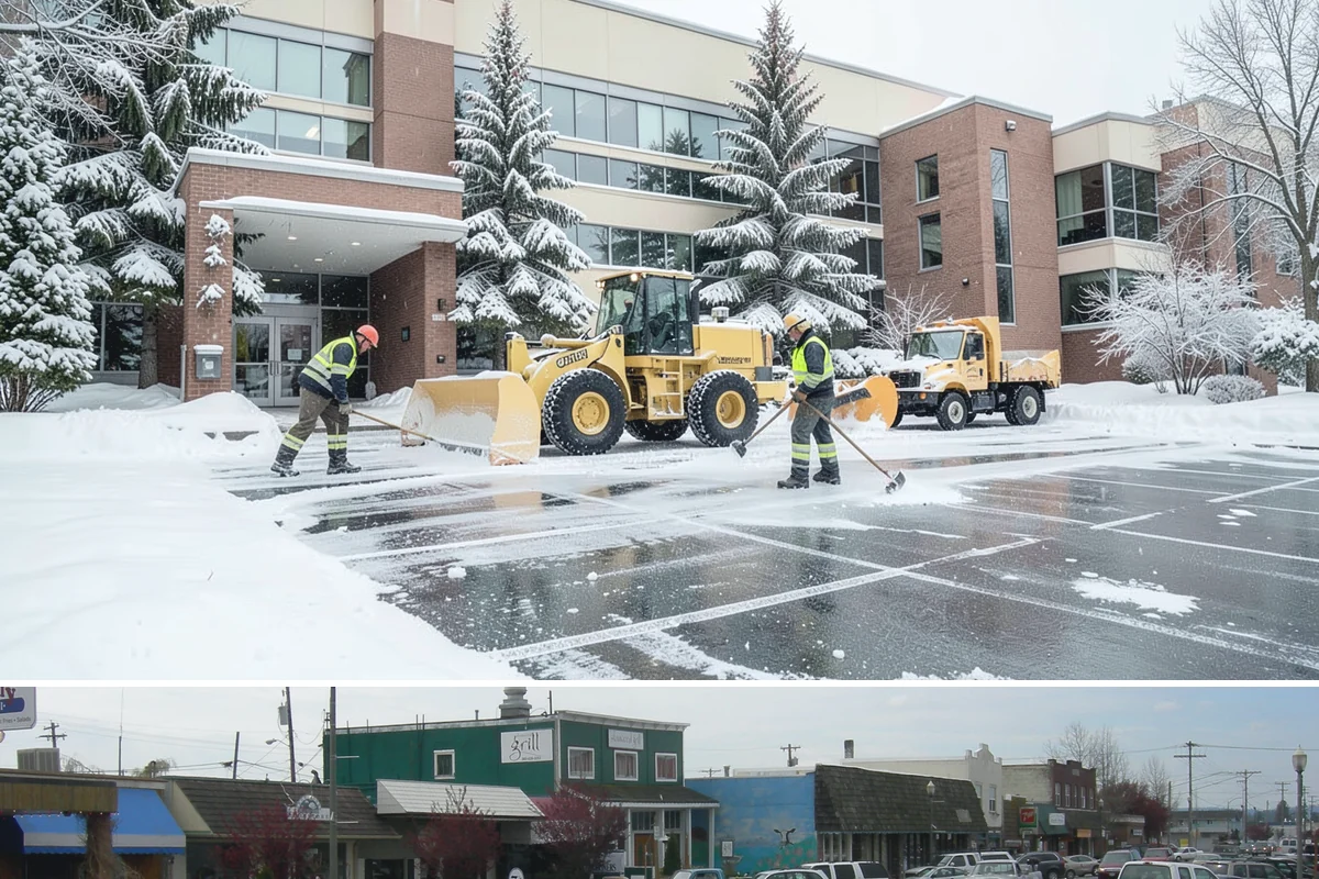 Parking Lot Plowing in Stanwood, Snohomish County, WA - Book plowing before the November-through-February window when lowland Arctic outbreaks are most likely.