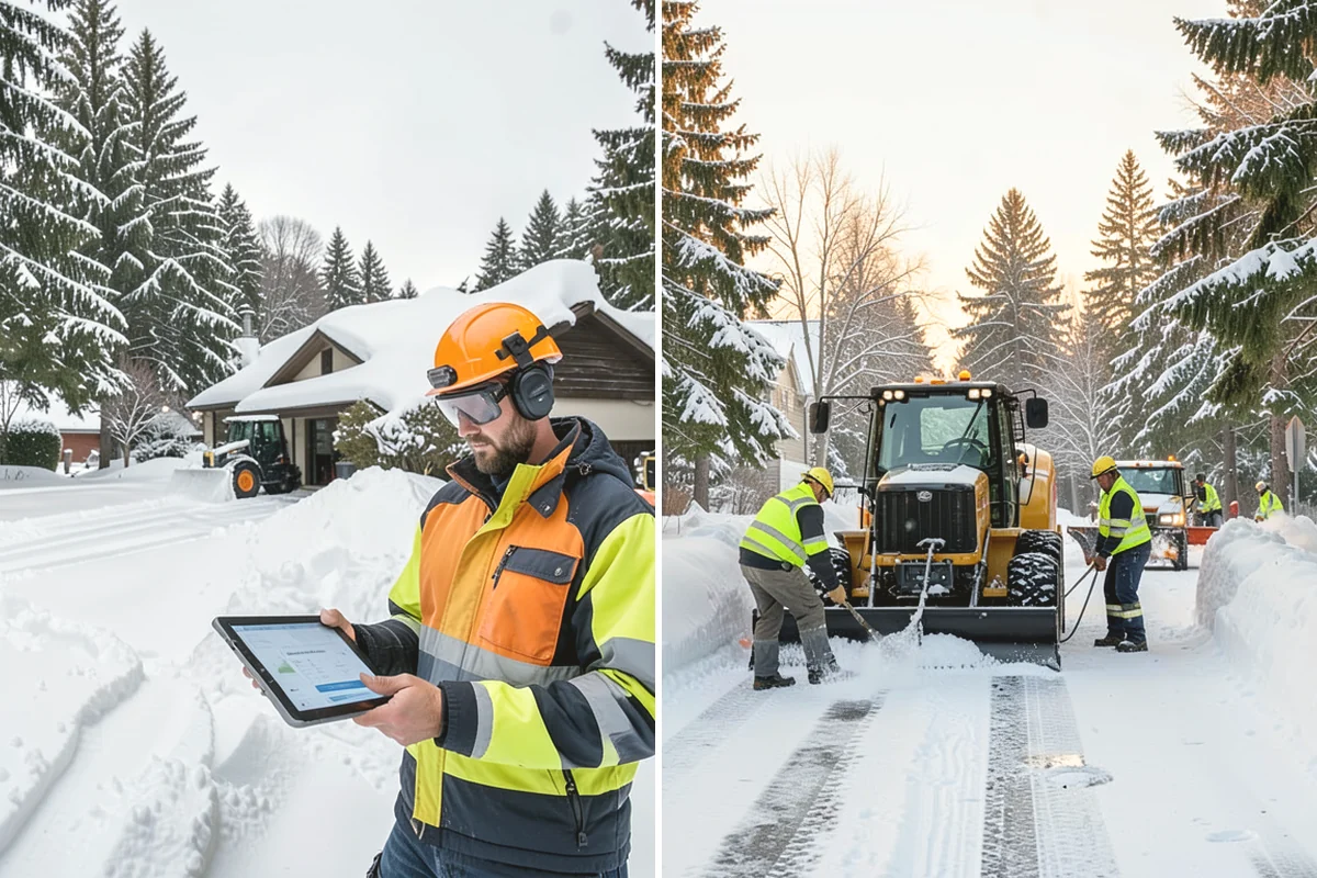 Parking Lot Plowing in Steilacoom, Pierce County, WA - We map your lot and set snow-stacking corners during a pre-season site walk