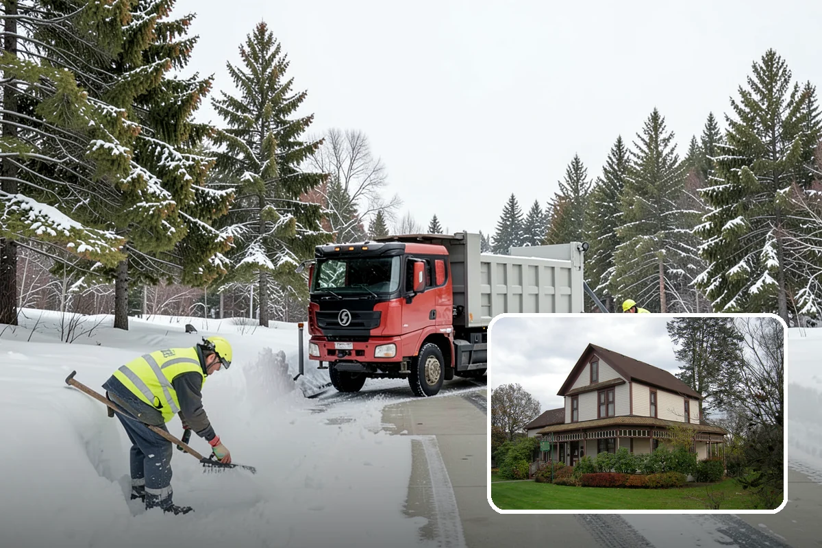 Parking Lot Plowing in Sumner, Pierce County, WA - Full-lot clearing before opening hours