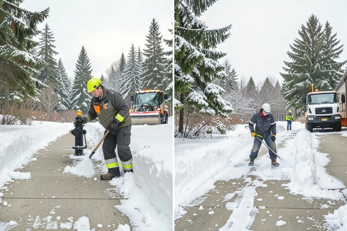 Parking Lot Plowing in University Place, Pierce County, WA - We map your lot and set snow-stacking corners during a pre-season site walk