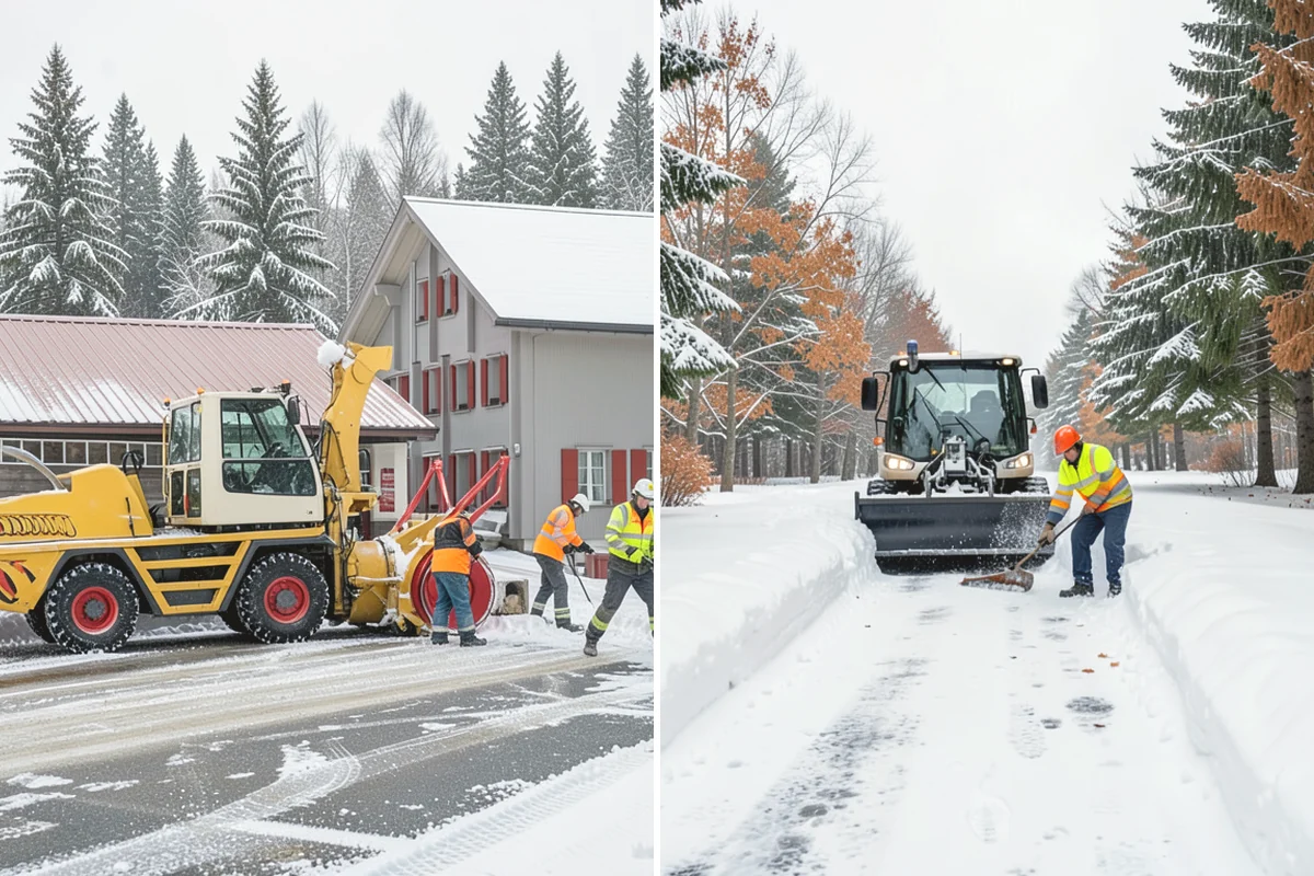 Parking Lot Plowing in Yarrow Point, King County, WA - We map your lot and set snow-stacking corners during a pre-season site walk