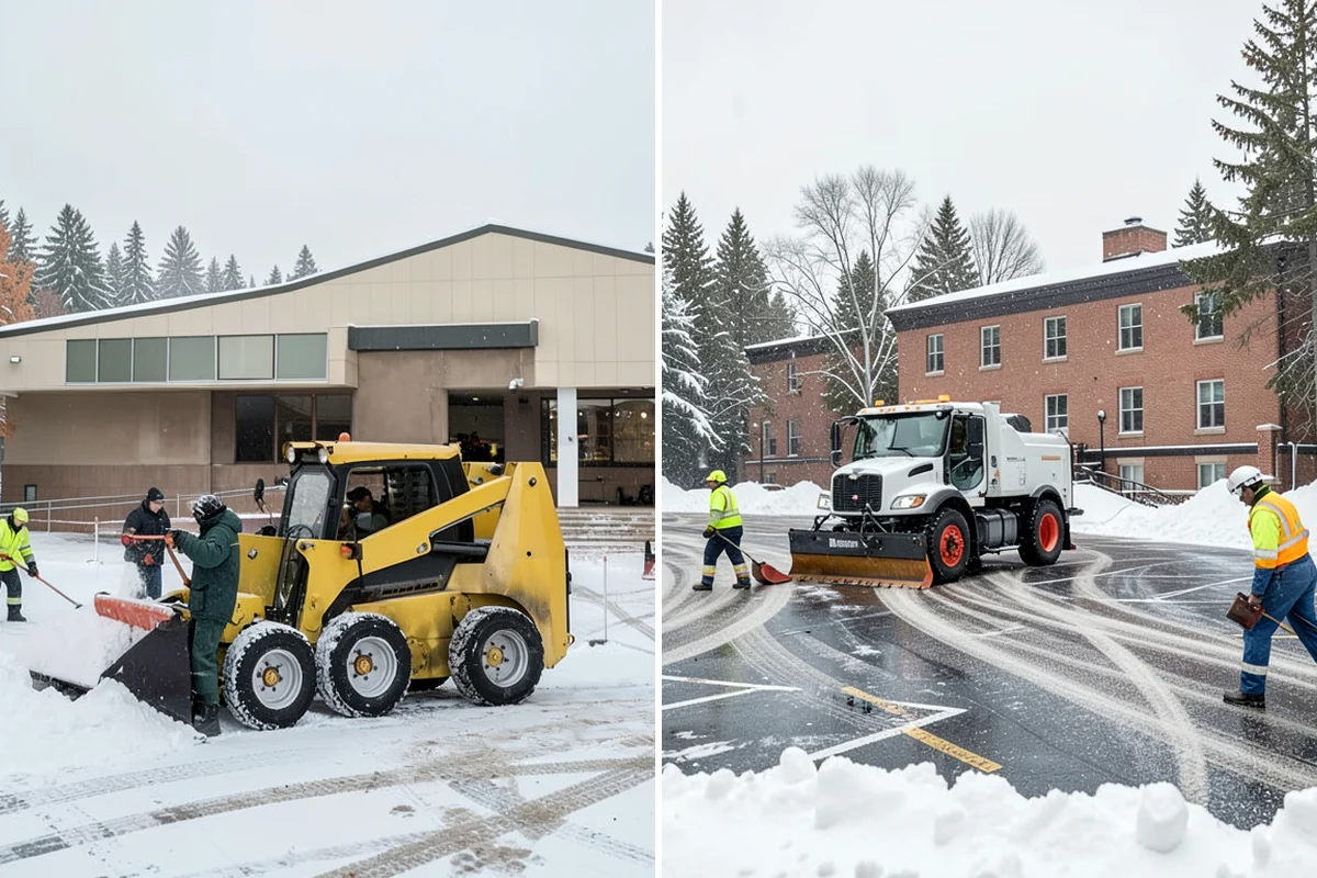 Parking Lot Salting in Arlington, Snohomish County, WA - We confirm temperatures fall within salt's effective range