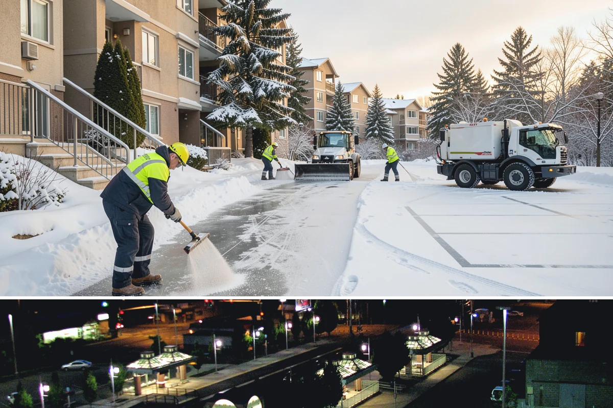 Parking Lot Salting in Auburn, King County, WA - Salting runs strongest through the mid-winter freeze window of December to February.