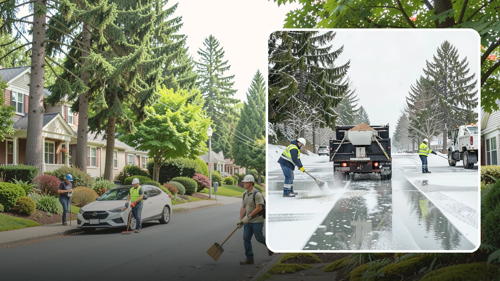 Parking Lot Salting in Beaux Arts Village, King County, WA - We apply road salt to commercial lots to melt ice and keep pavement clear through typical Western Washington cold.