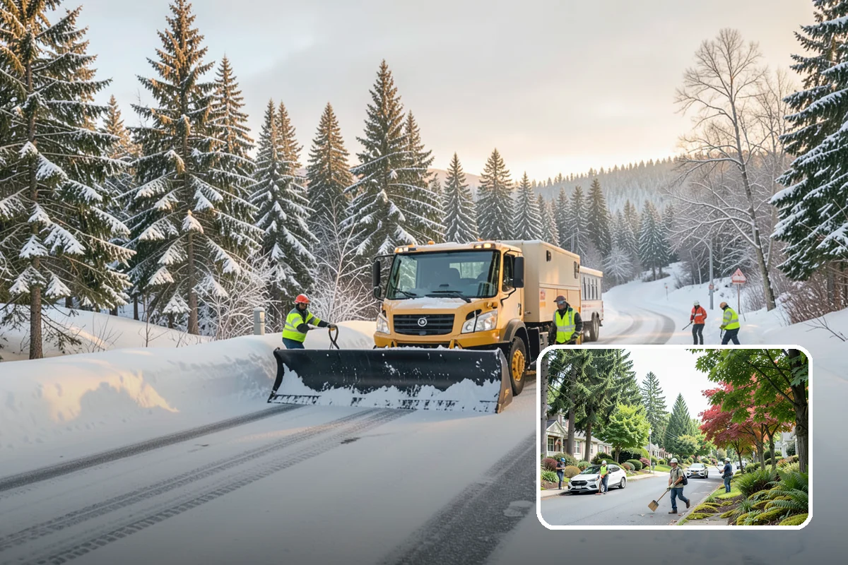 Parking Lot Salting in Beaux Arts Village, King County, WA - Effective across typical lowland ice temperatures