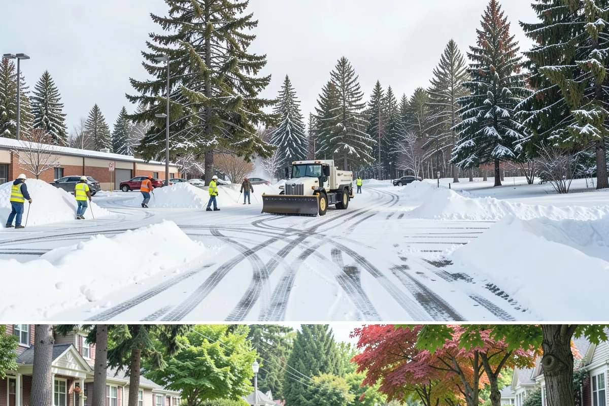 Parking Lot Salting in Beaux Arts Village, King County, WA - Salting runs strongest through the mid-winter freeze window of December to February.