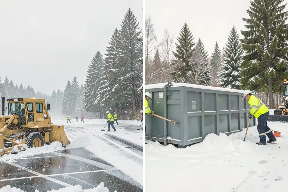 Parking Lot Salting in Brier, Snohomish County, WA - We confirm temperatures fall within salt's effective range
