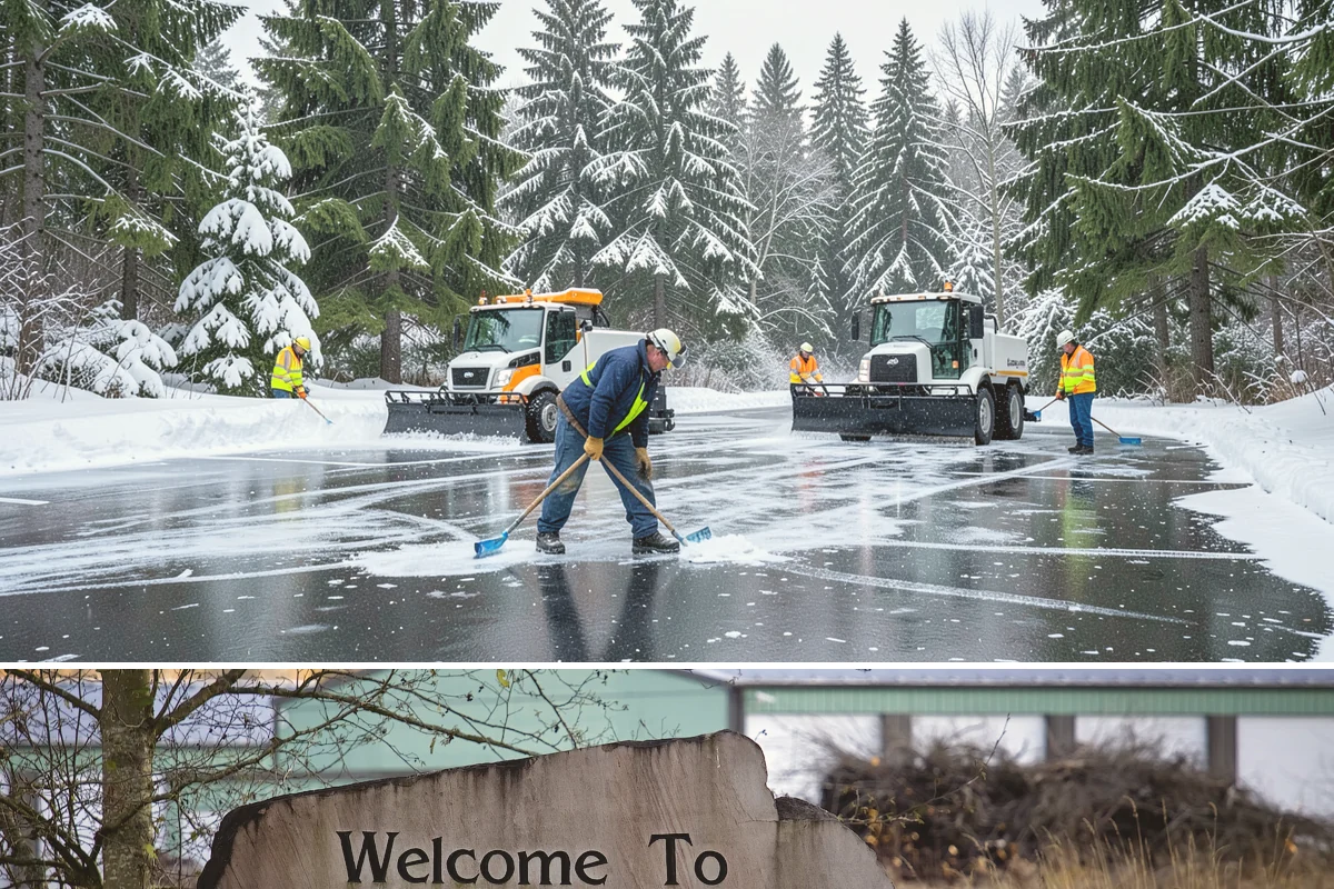Parking Lot Salting in Buckley, Pierce County, WA - Salting runs strongest through the mid-winter freeze window of December to February.