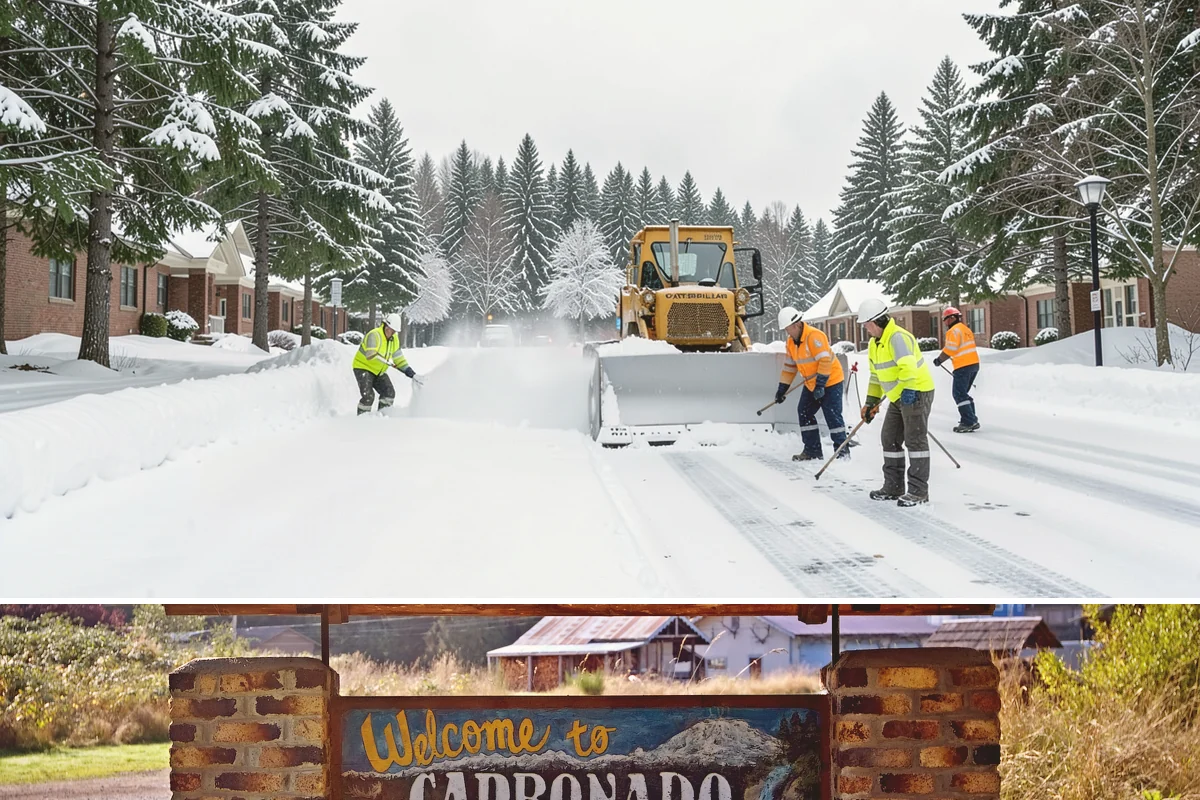 Parking Lot Salting in Carbonado, Pierce County, WA - Salting runs strongest through the mid-winter freeze window of December to February.